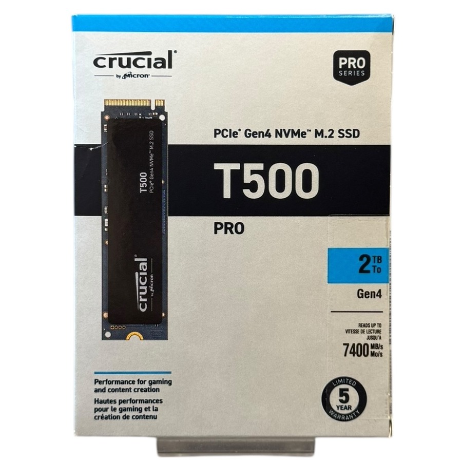 Pre-owned Boxed: Crucial T500 PCIe Gen 4 NVMe M.2 SSD - 2TB
